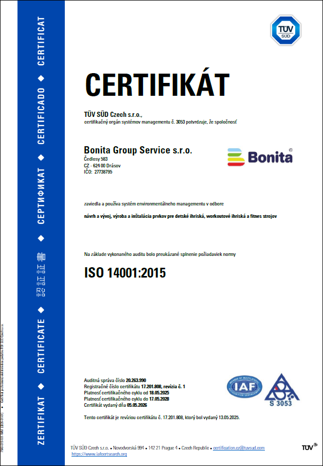 certifikát ISO