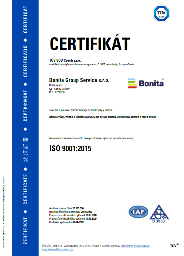 certifikát ISO