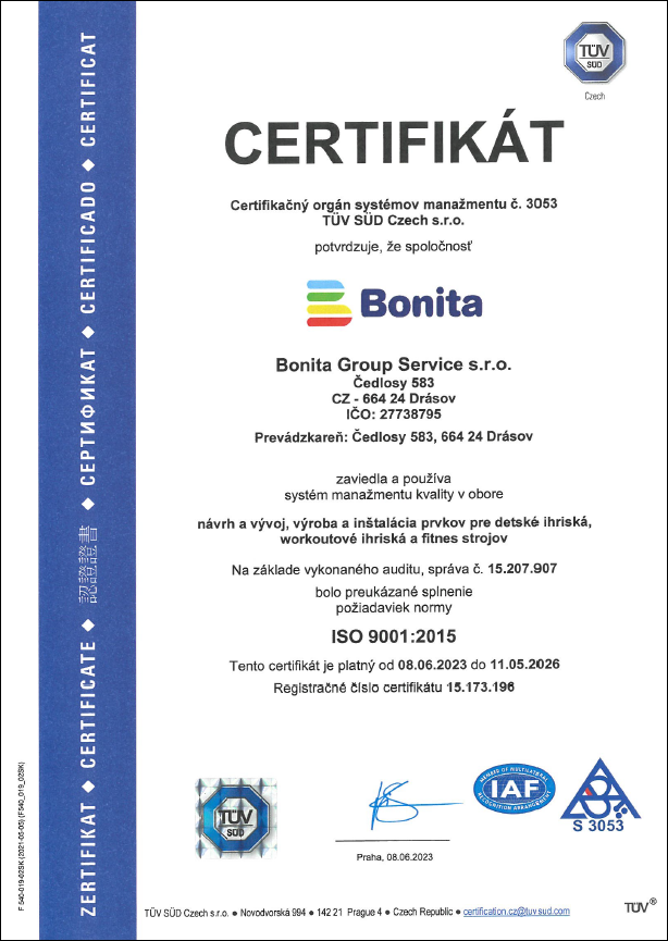 certifikát ISO