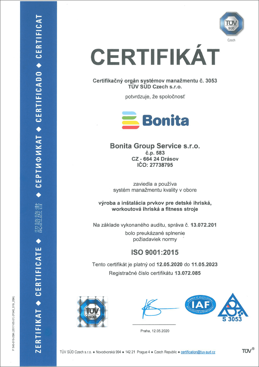 certifikát ISO