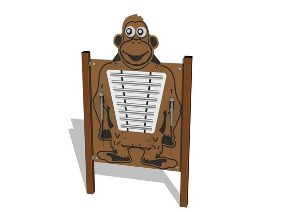 Edukačný panel - Zvonkohra Opice EDP6135KW - hnedá