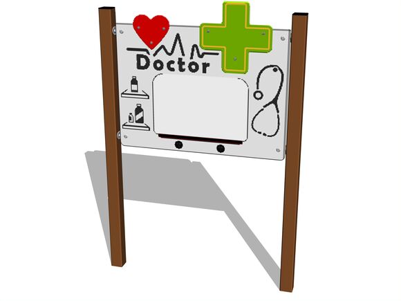Edukačný panel - Doktor - hnedá