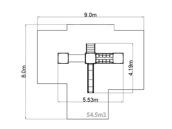 Herná zostava hrad UNH3018KW - hnedá