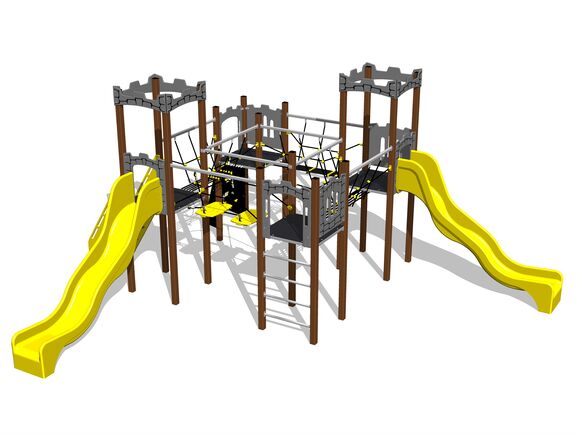 Herná zostava hrad UNH4010KW - hnedá