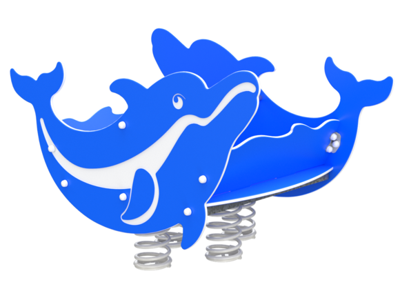 Hojdačka na pružine - DELFÍN (verzia s operadlom) HPN0234K