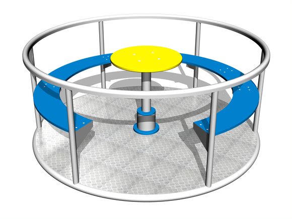 Kolotoč na sedenie KON0001KS (priemer 1,25 m) - strieborný