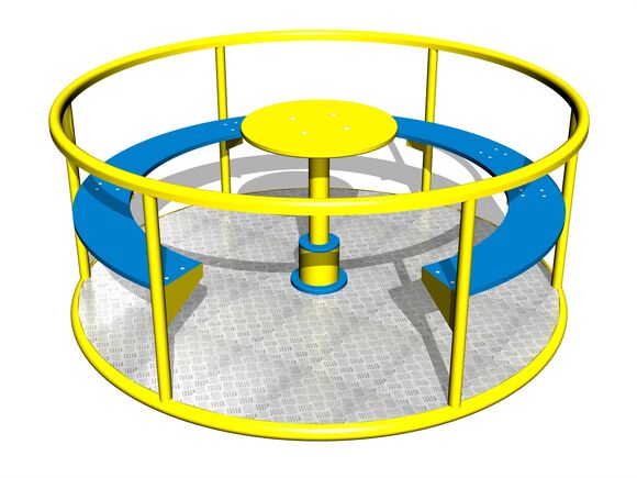 Kolotoč na sedenie KON0001KY (priemer 1,25 m) - žltý