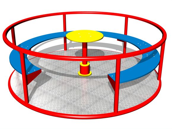 Kolotoč na sedenie KON0003KR (priemer 1,65 m) - červený