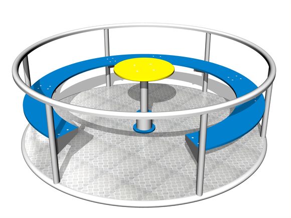 Kolotoč na sedenie KON0003KS (priemer 1,65 m) - strieborný