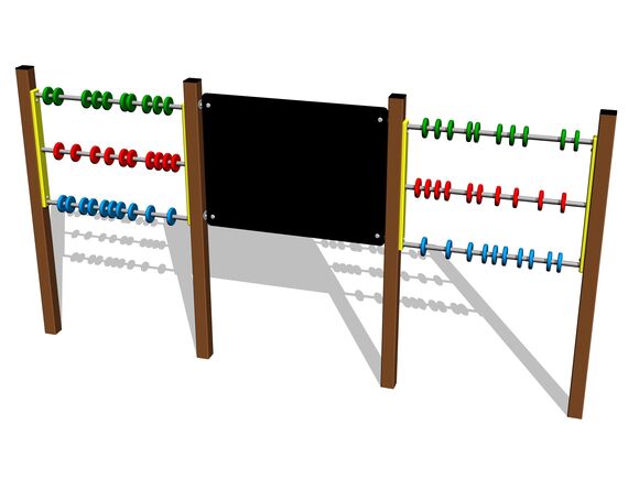 Kresliaca tabuľa obojstranná s počítadlami KTP6302KW - hnedá