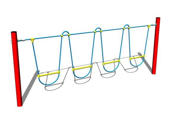 Laná na prekračovanie LP080KR - červená (v.p. 1 m)
