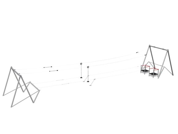 Lanovka ačková s nástupištem LD031K - pozinkovaná