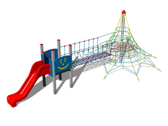 Lanová pyramída s vežou PY-831KS - strieborná (v.p. 1,0 m)