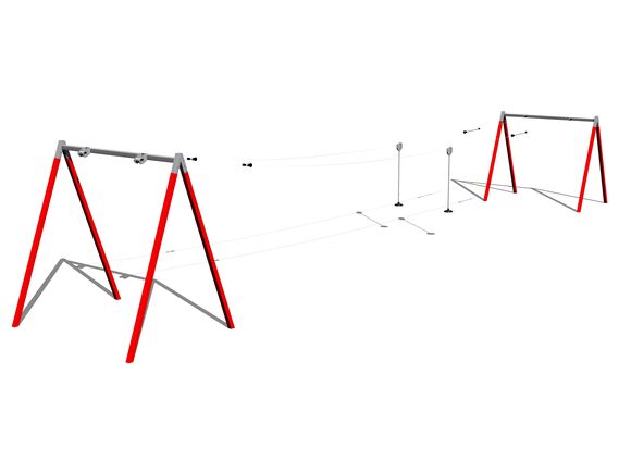 Lanovka ačková LD030KR - červená