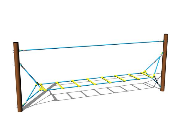 Lanový rebrík LP030KW - hnedá (v.p. 1 m)
