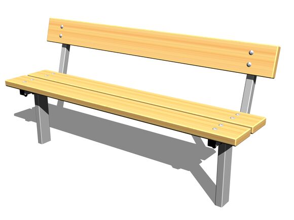 Lavička LAV0106ZD (s operadlom, na zabetónovanie)