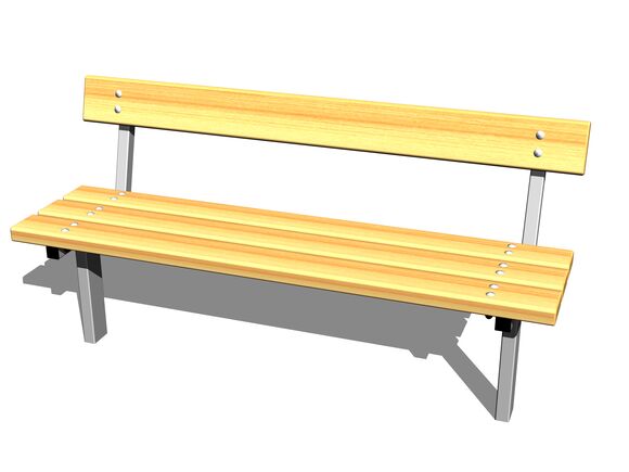 Lavička LAV0116ZD (s operadlom, na zabetónovanie)