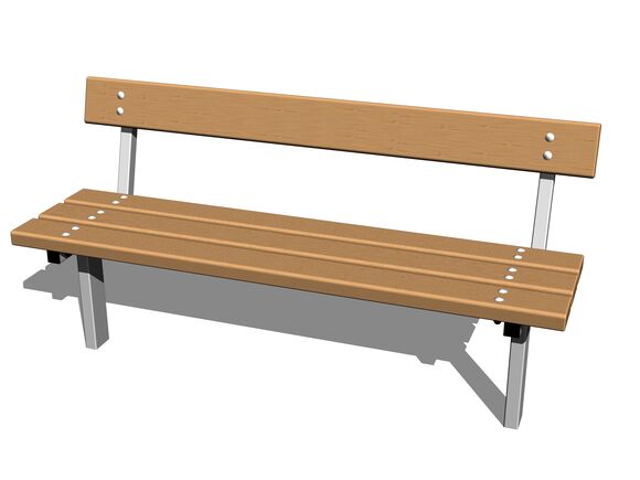 Lavička LAV0116ZP (s operadlom, na zabetónovanie)