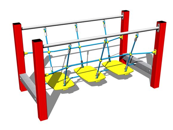 Lanová lavica LL103KR - červená