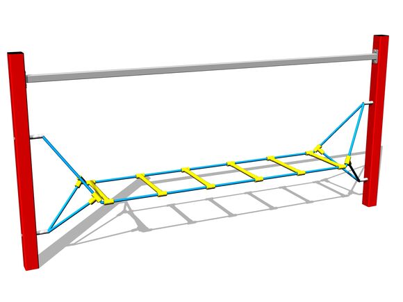 Opičia dráha Vodorovný rebrík - červená (v.p. 1 m)