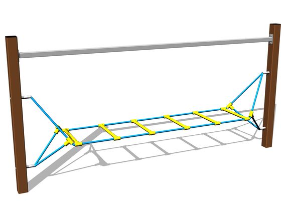 Opičia dráha Vodorovný rebrík - hnedá (v.p. 1 m)