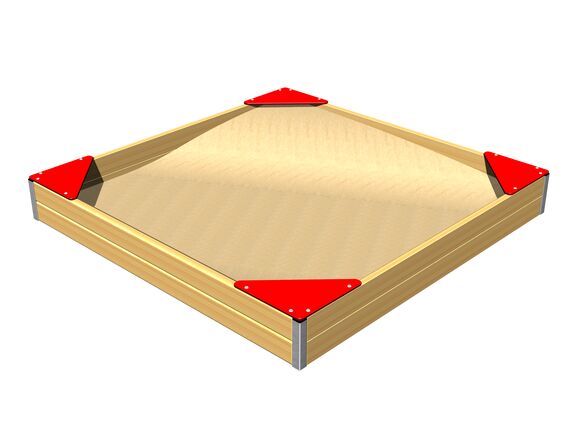 Sedačky na štvorboké pieskovisko SP001DR - červená