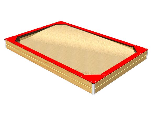 Sedačky na celý obvod pieskoviska 3x2 m SP320DR - červená