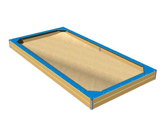 Sedačky na celý obvod pieskoviska 4x2 m SP420DB - modrá