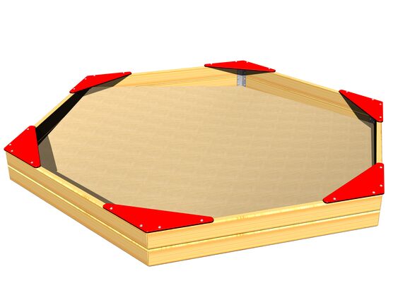 Sedačky na šesťstranné pieskovisko SP002DR - červená