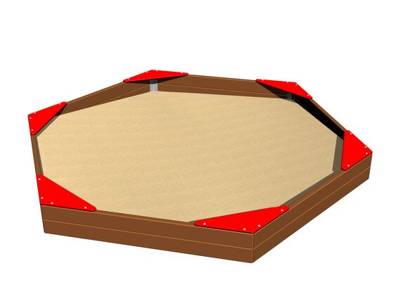 Sedačky na šesťstranné pieskovisko SP002KR - červená