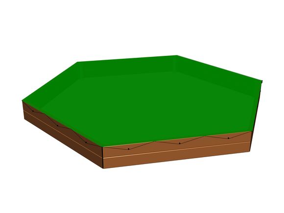 Plachta na zakrytie šesťstranného pieskoviska PZ600