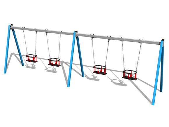 Reťazová štvorhojdačka RH6413KB - modrá (v.p. 1,0 m)