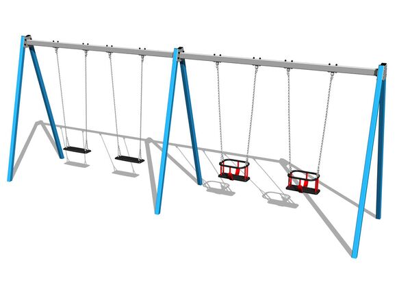 Reťazová štvorhojdačka RH6412KB - modrá (v.p. 1,5 m)