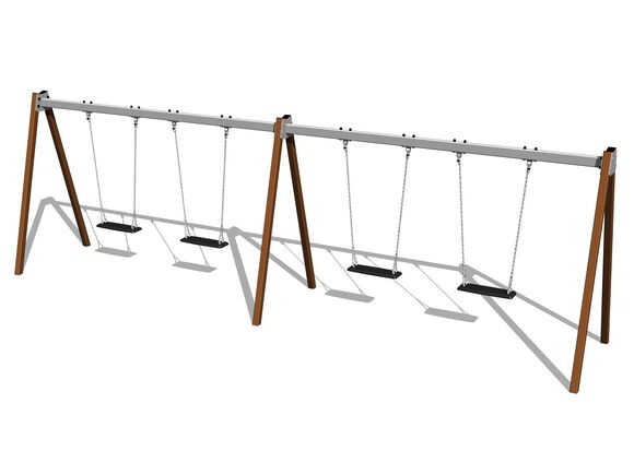 Reťazová štvorhojdačka RH6411KW - hnedá (v.p. 1,0 m)