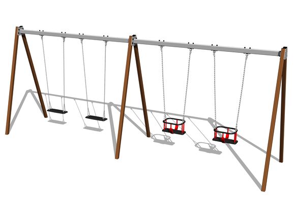 Reťazová štvorhojdačka RH6412KW - hnedá (v.p. 1,5 m)