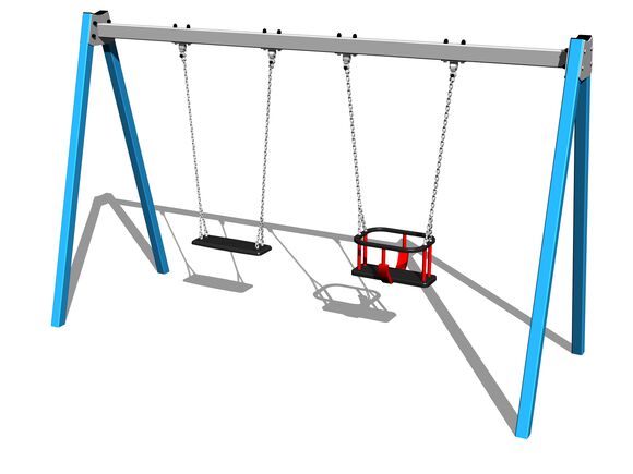 Reťazová dvojhojdačka RH6212KB - modrá (v.p. 1,0 m)