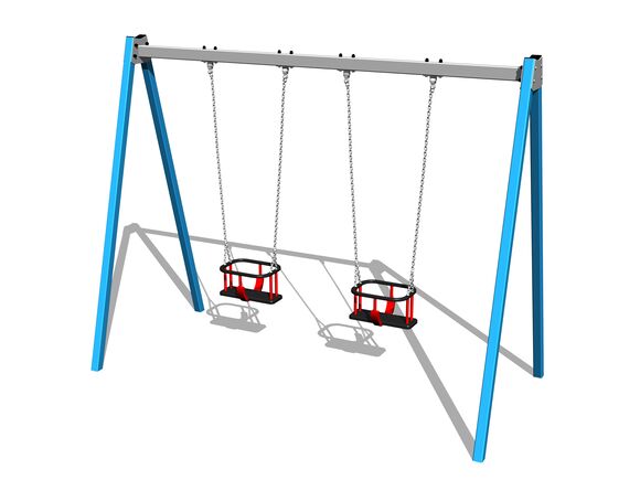 Reťazová dvojhojdačka RH6213KB - modrá (v.p. 1,5 m)