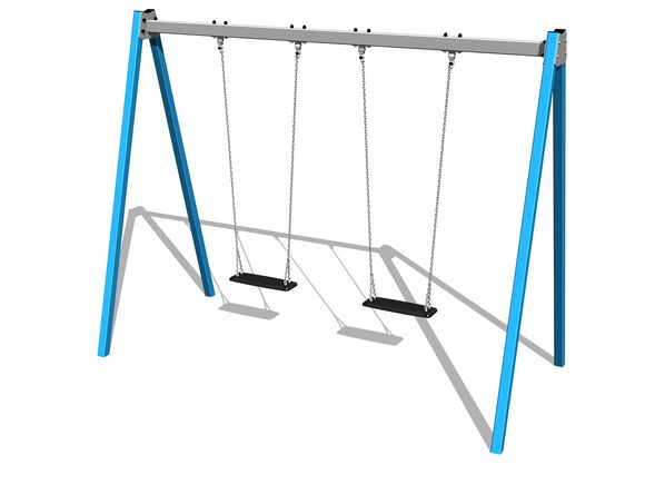 Reťazová dvojhojdačka RH6211KB - modrá (v.p. 1,5 m)