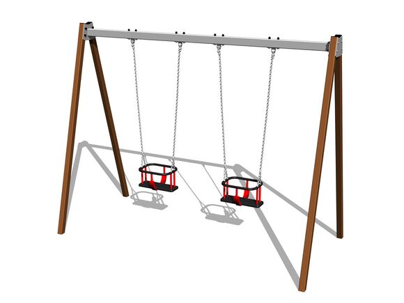 Reťazová dvojhojdačka RH6213KW - hnedá (v.p. 1,5 m)