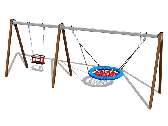 Reťazová dvojhojdačka RH6222KW - hnedá (v.p. 1 m)