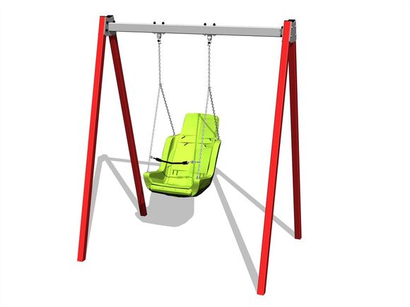 Reťazová hojdačka RH6114KR - červená (v.p. 1,5 m)