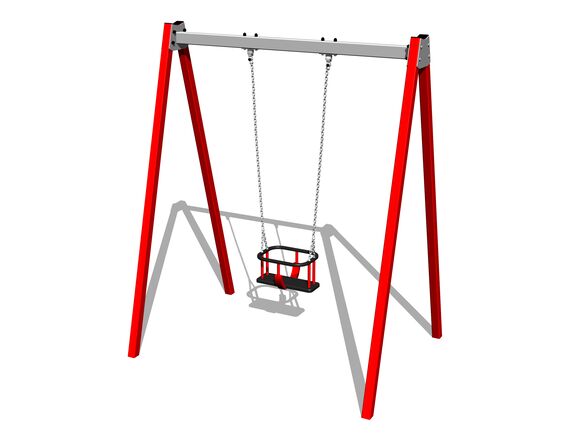 Reťazová hojdačka RH6112KR - červená (v.p. 1,5 m)