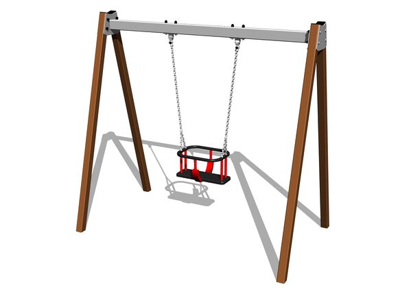 Reťazová hojdačka RH6112KW - hnedá (v.p. 1,0 m)