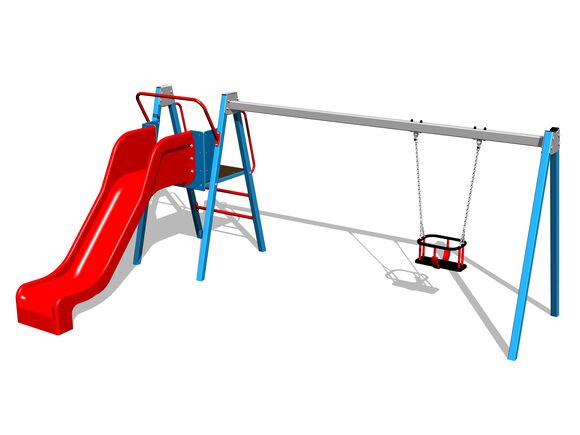 Reťazová hojdačka so šmýkačkou RH6152KB - modrá (v.p. 1 m)