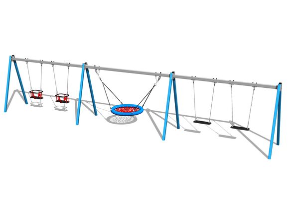 Reťazová päťhojdačka RH6521KB - modrá (v.p. 1,0 m)