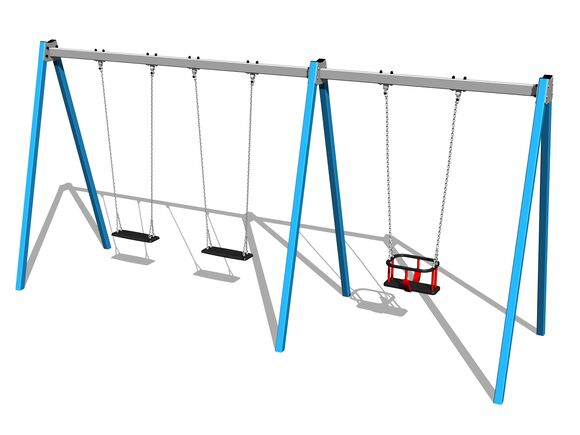 Reťazová trojhojdačka RH6312KB - modrá (v.p. 1,5 m)