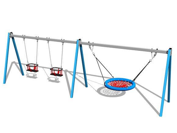 Reťazová trojhojdačka RH6323KB - modrá (v.p. 1 m)