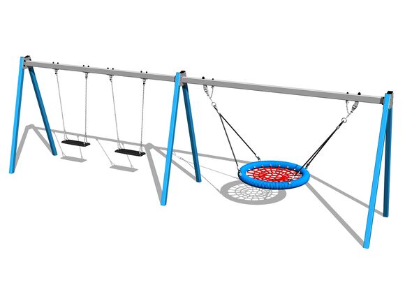 Reťazová trojhojdačka RH6321KB - modrá (v.p. 1,0 m)