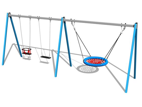 Reťazová trojhojdačka RH6322KB - modrá (v.p. 1,5 m)