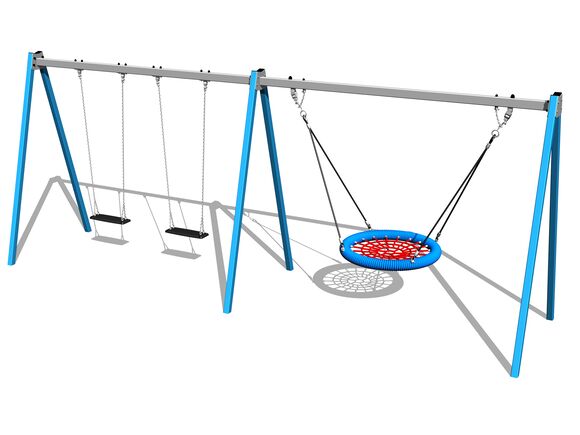 Reťazová trojhojdačka RH6321KB - modrá (v.p. 1,5 m)